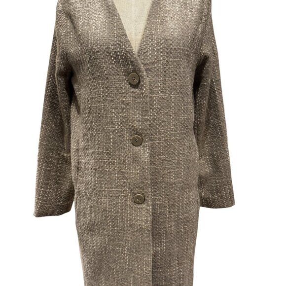 Prologue Long Tweed Coat – Beige – Size XS – NWT - Picture 2 of 5